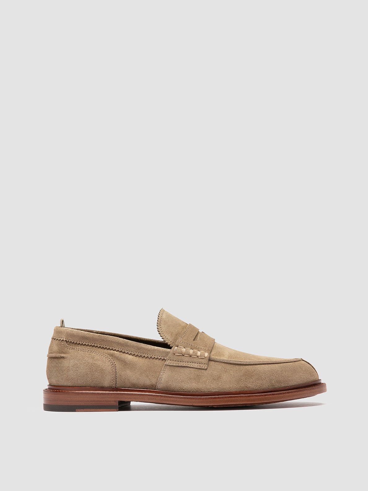 OFFICINE CREATIVE -Men's taupe suede loafers