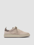 SEQUEL 001 - Ivory Suede and Leather Sneakers - thumb image 1,side view