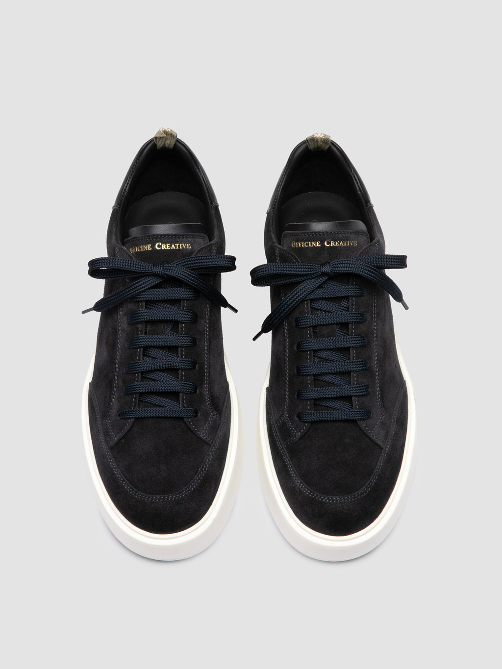 SEQUEL 002 - Blue Suede and Leather Sneakers - image 2,side view
