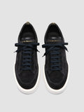 SEQUEL 002 - Blue Suede and Leather Sneakers - thumb image 2,side view