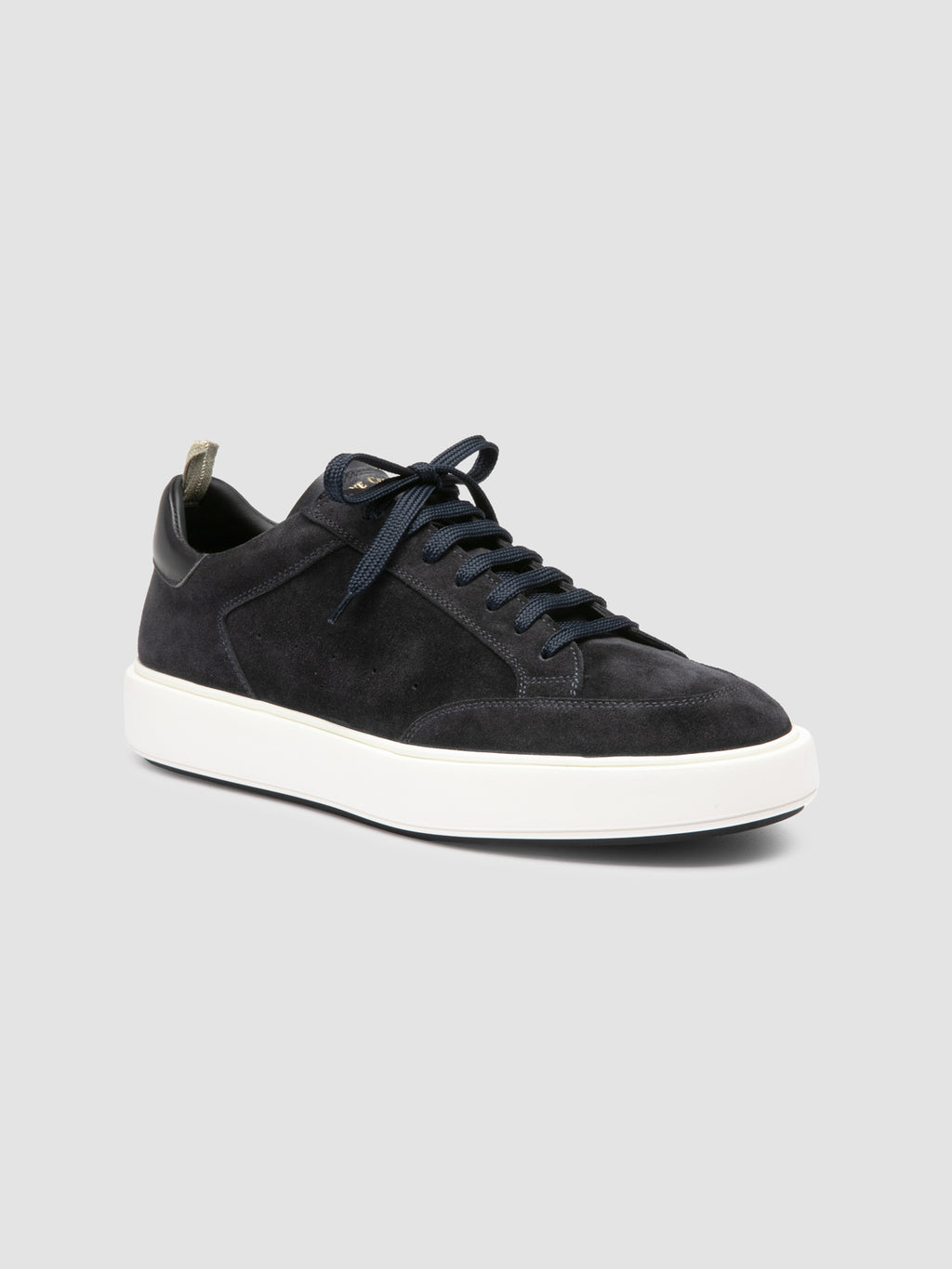 SEQUEL 002 - Blue Suede and Leather Sneakers - image 3,side view