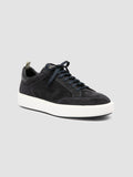 SEQUEL 002 - Blue Suede and Leather Sneakers - thumb image 3,side view
