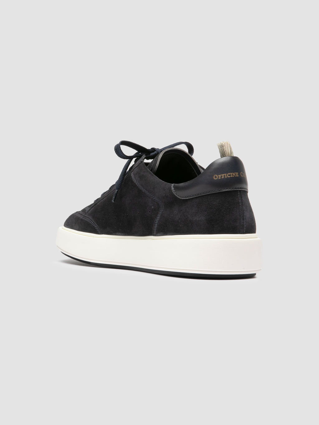 SEQUEL 002 - Blue Suede and Leather Sneakers - image 4,side view