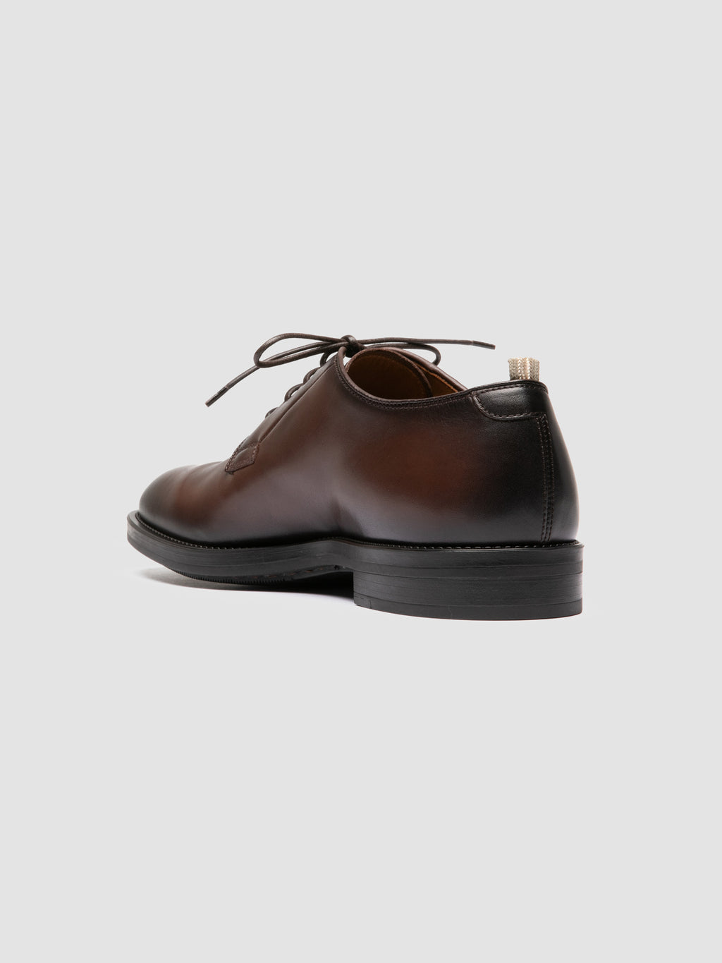 SILENT 001 - Brown Leather Derby Shoes - image 4,side view