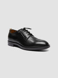 SILENT 001 - Black Leather Derby Shoes - thumb image 3,side view