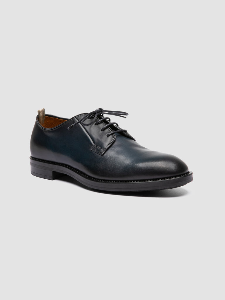 SILENT 001 - Blue Leather Derby Shoes