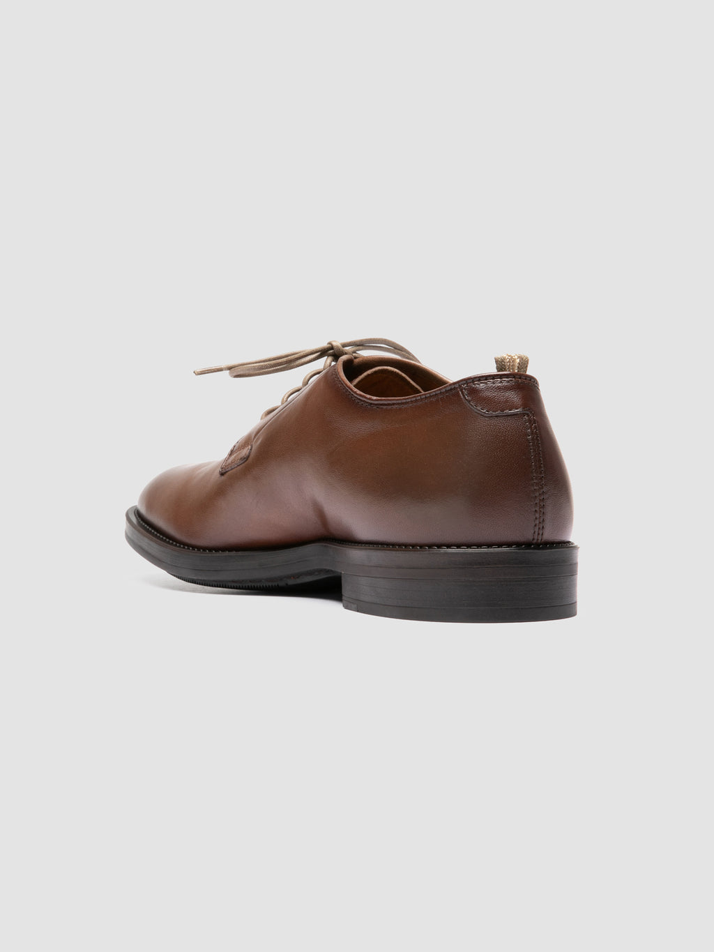 SILENT 001 - Brown Leather Derby Shoes - image 4,side view