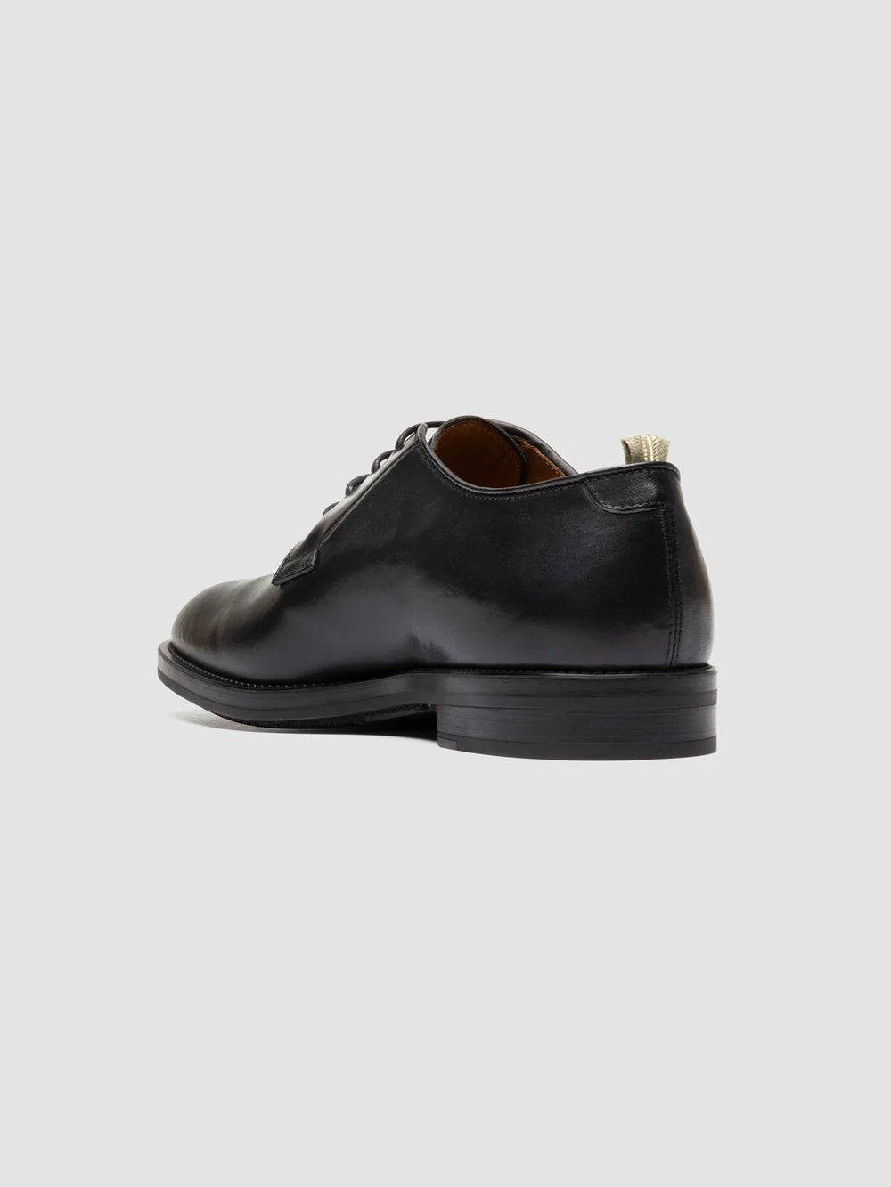 SILENT 001 - Black Leather Derby Shoes - image 4,side view