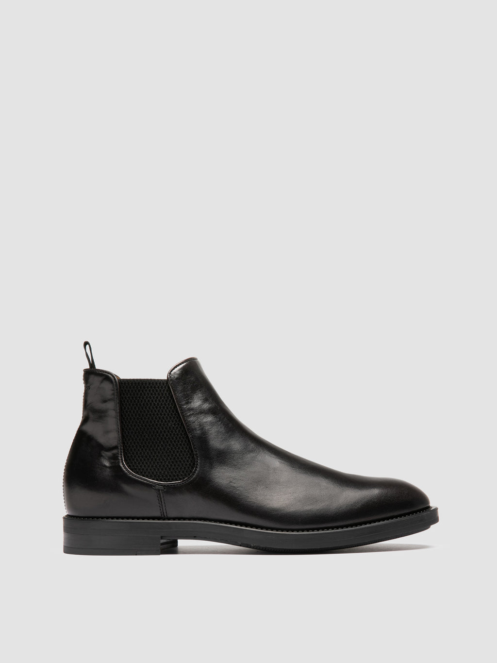 SILENT 003 - Schwarze Chelsea-Stiefel aus Leder - image 1,side view
