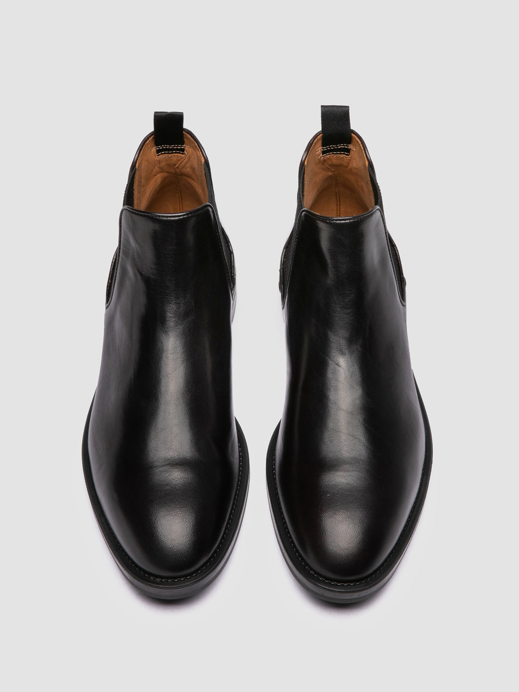 SILENT 003 - Schwarze Chelsea-Stiefel aus Leder - image 2,side view