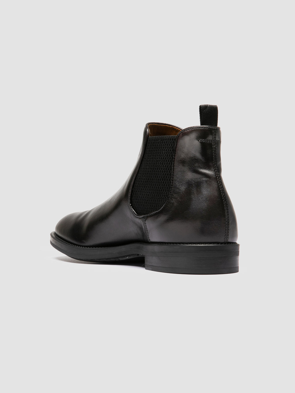 SILENT 003 - Schwarze Chelsea-Stiefel aus Leder - image 4,side view