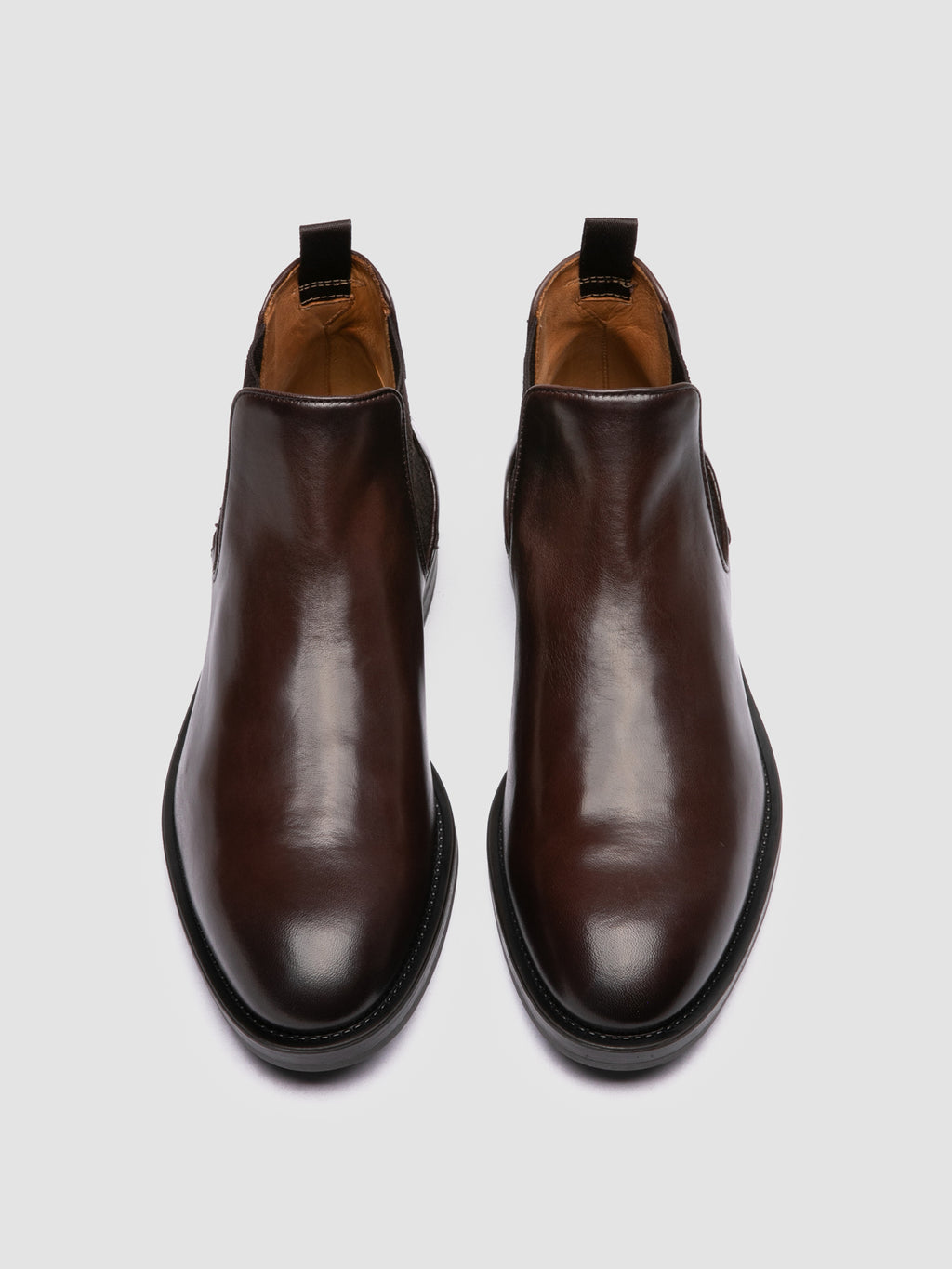 SILENT 003 - Brown Leather Chelsea Boots - image 2,side view