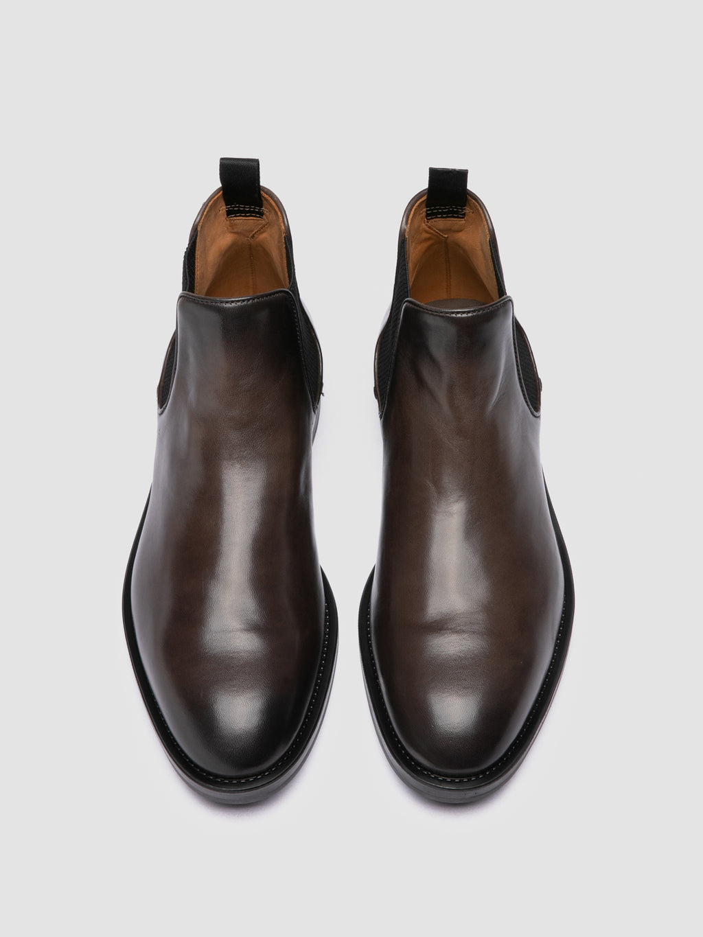 SILENT 003 - Graue Chelsea-Stiefel aus Leder - image 2,side view