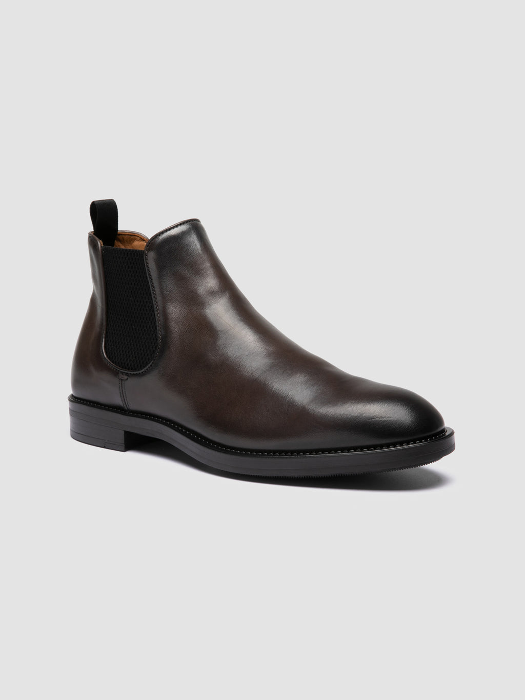 SILENT 003 - Graue Chelsea-Stiefel aus Leder - image 3,side view