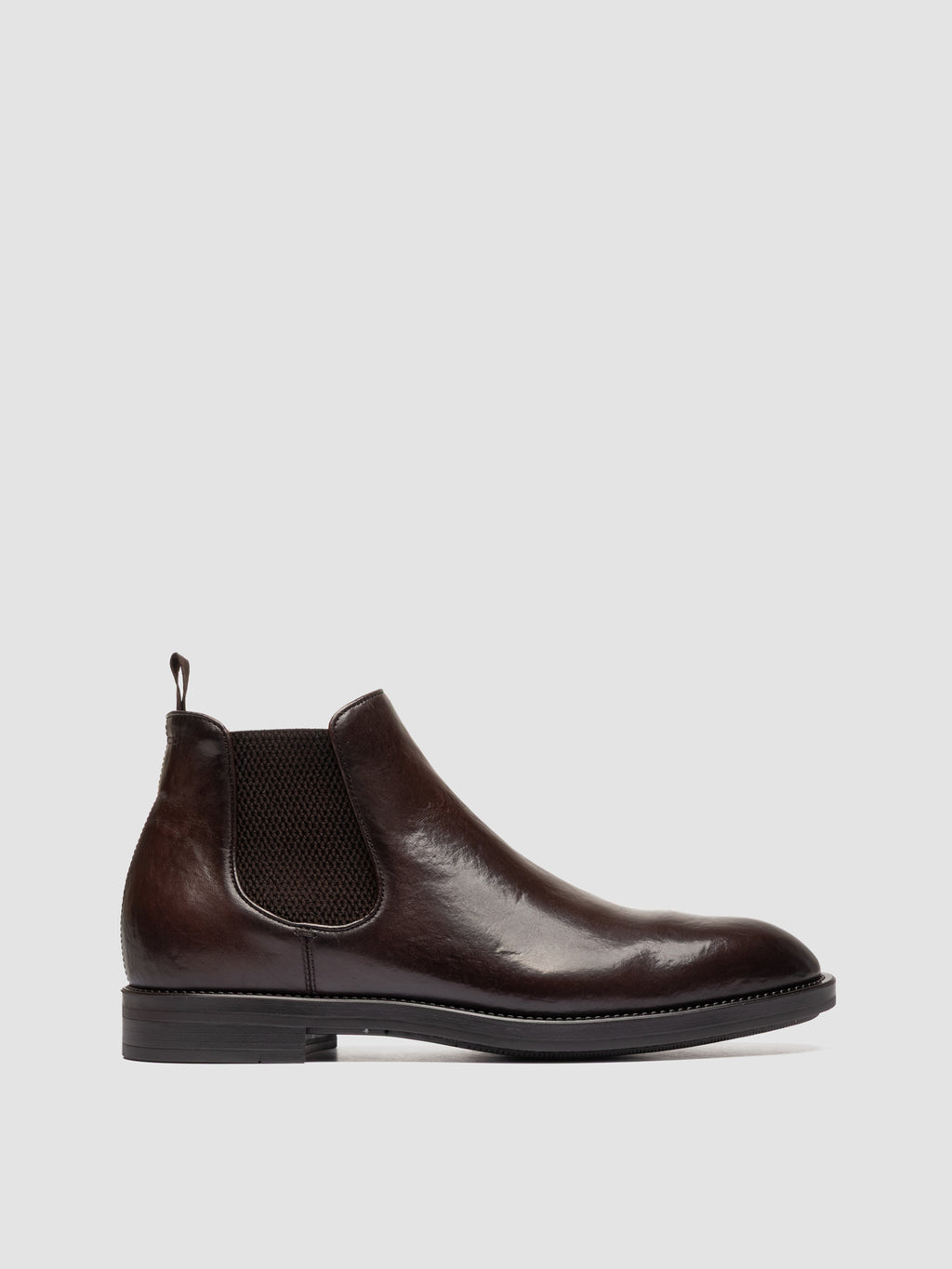 SILENT 003 - Braune Chelsea-Stiefel aus Leder - image 1,side view