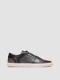 SISSO 001 - Blue Leather Low-Top Sneakers - thumb image 1,side view