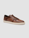 SISSO 001 - Braune Low-Top-Sneakers aus Leder - thumb image 3,side view