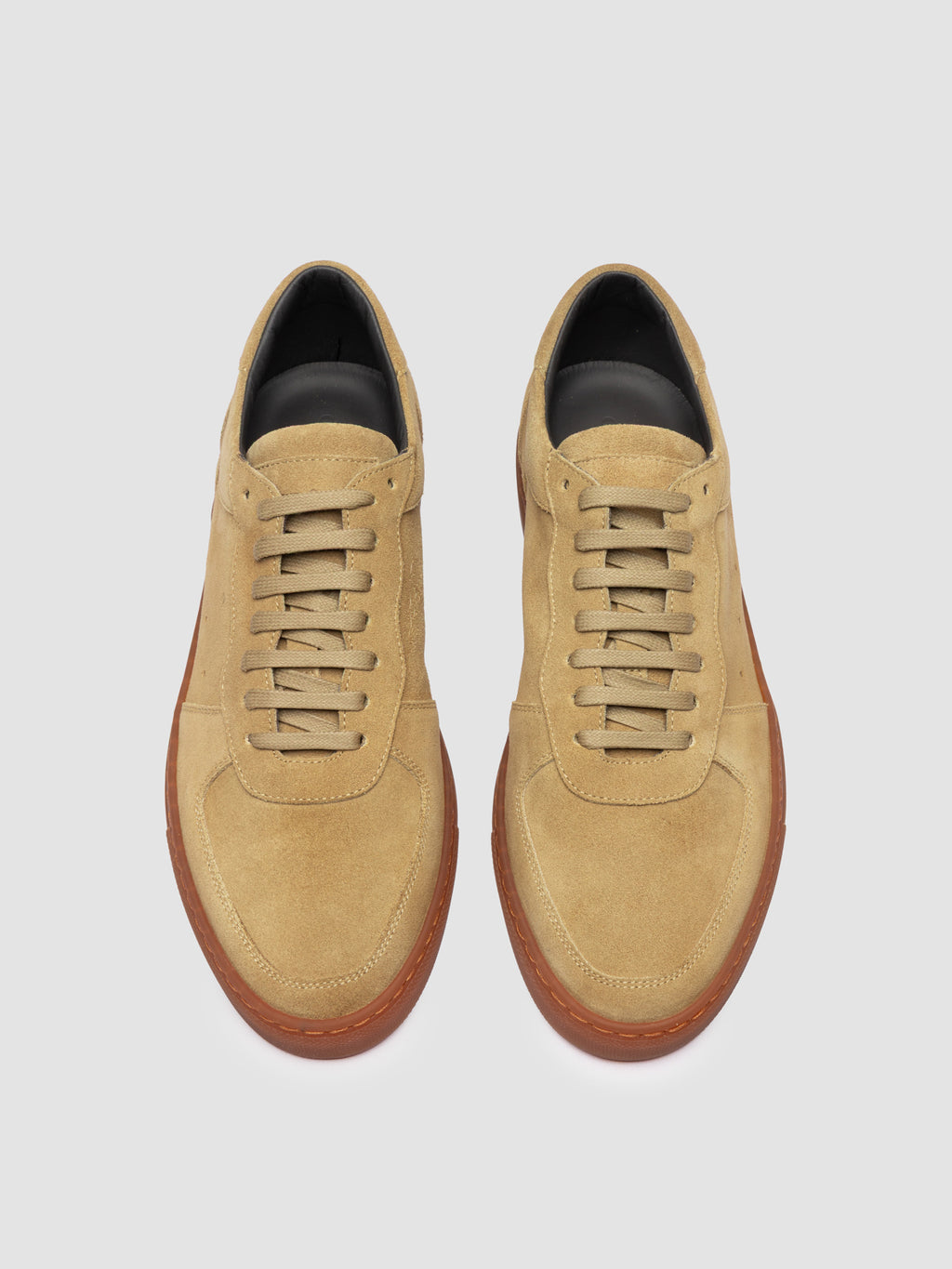 SISSO 001 - Braune Low-Top-Sneakers aus Wildleder - image 2,side view