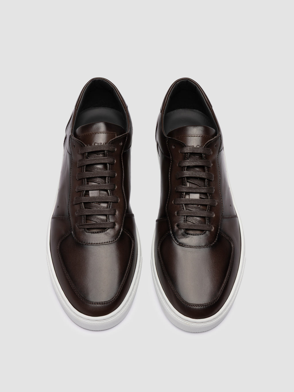 SISSO 001 - Braune Low-Top-Sneakers aus Leder - image 2,side view
