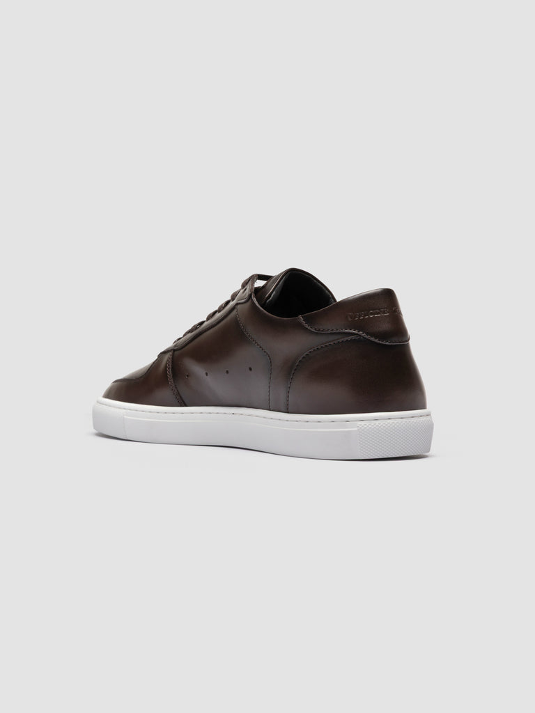 SISSO 001 - Brown Leather Low-Top Sneakers