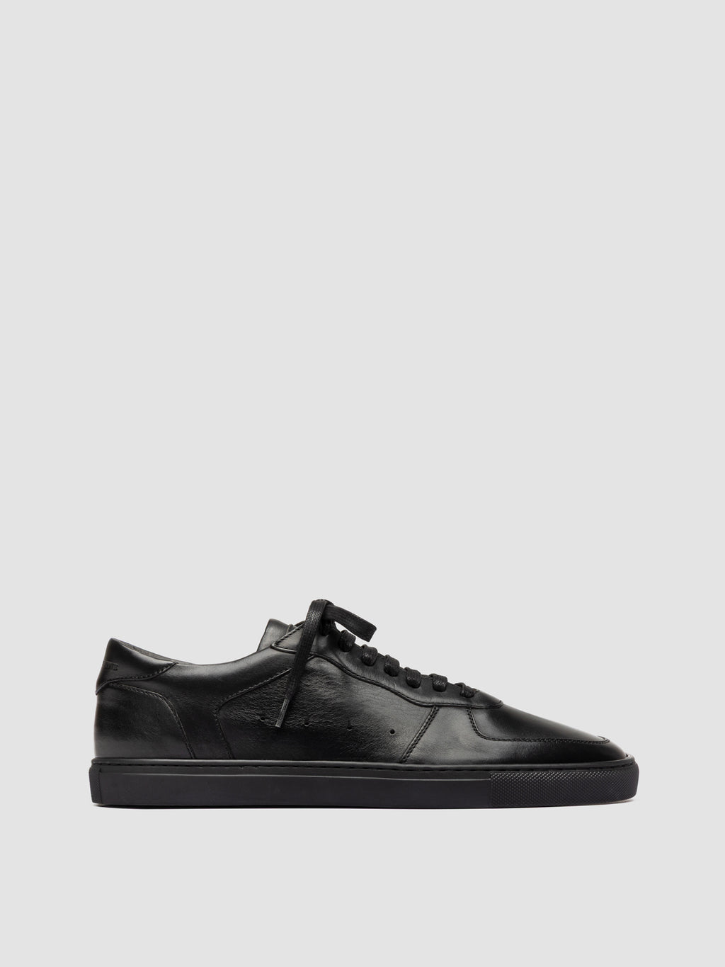SISSO 001 - Black Leather Low-Top Sneakers - image 1,side view