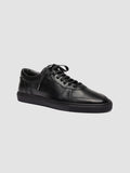 SISSO 001 - Black Leather Low-Top Sneakers - thumb image 3,side view