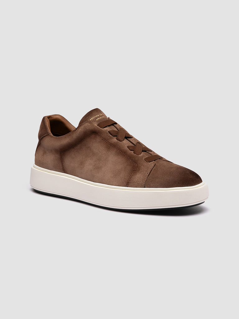 SLOUCH 001 - braune Low Top Sneakers aus Wildleder