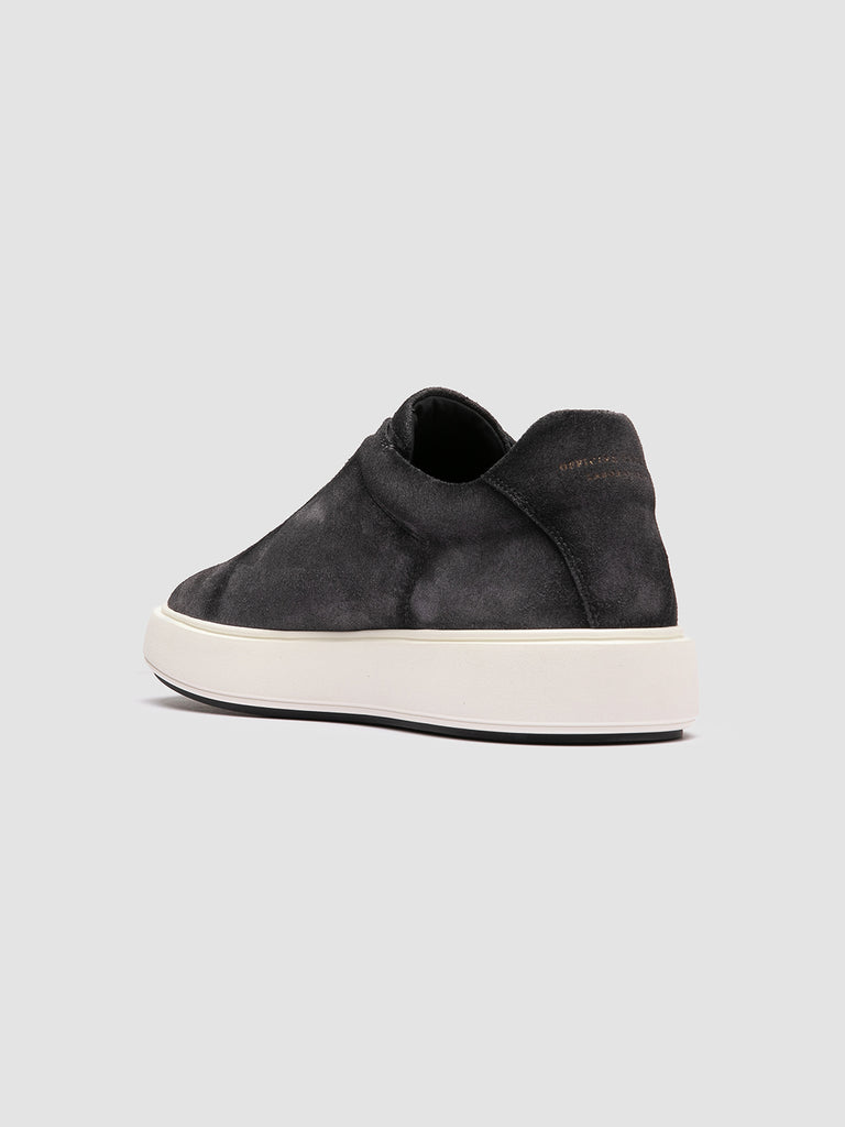 SLOUCH 001 - Graue Low Top Sneakers aus Wildleder
