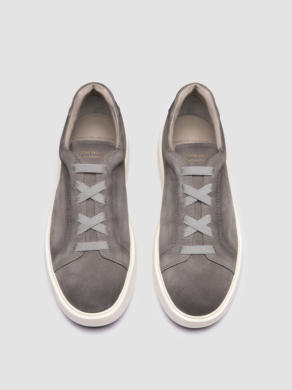 SLOUCH 001 - Grey Suede Sneakers - image 2,side view