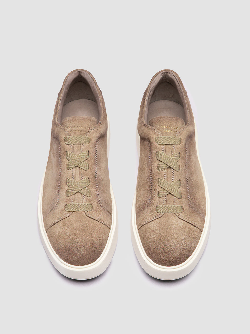 SLOUCH 001 - Beige Suede Sneakers - image 2,side view