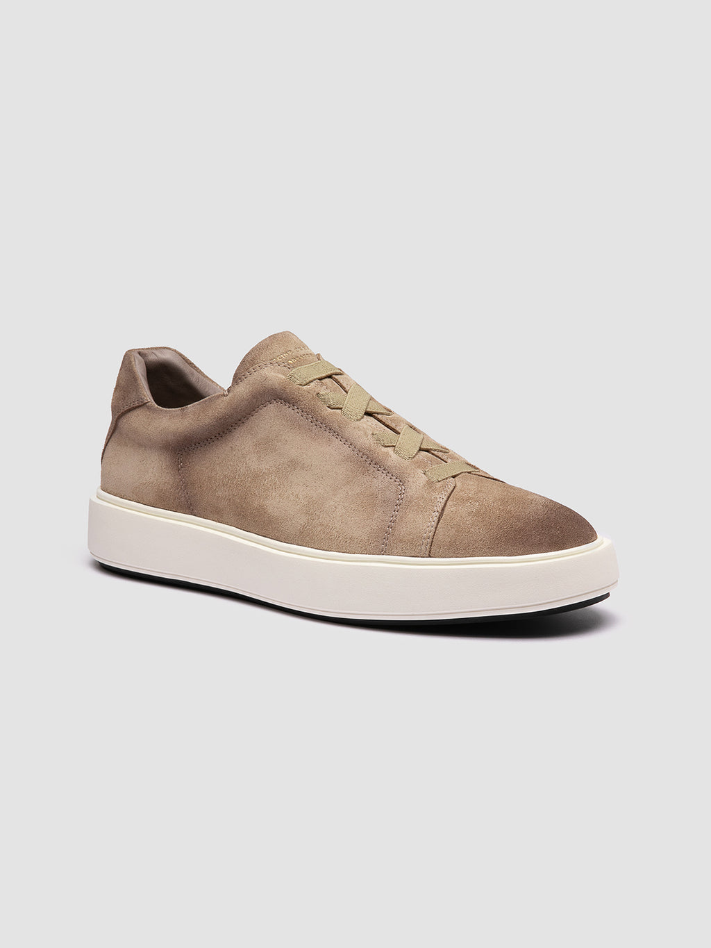 SLOUCH 001 - Beige Suede Sneakers - image 3,side view