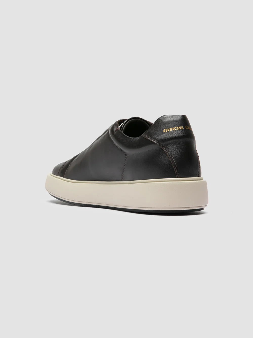 SLOUCH 001 - Brown Leather Low Top Sneakers - image 4,side view