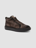 SLOUCH 005 - Brown Suede High Top Sneakers - thumb image 3,side view