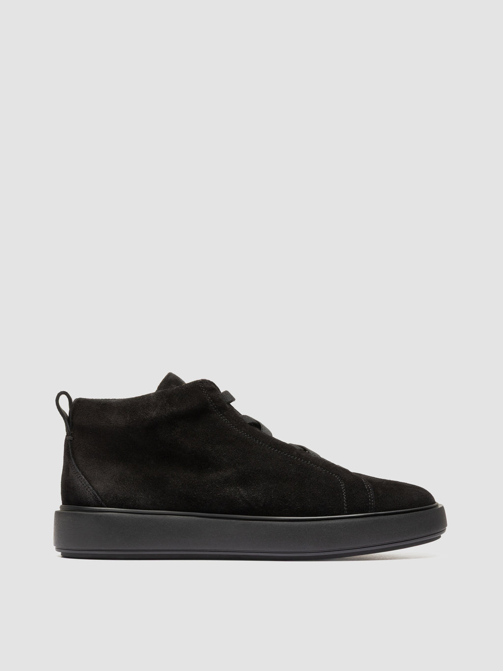 SLOUCH 005 - Black Suede High Top Sneakers - image 1,side view