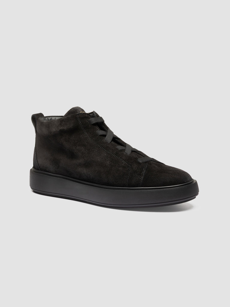 SLOUCH 005 - Black Suede High Top Sneakers