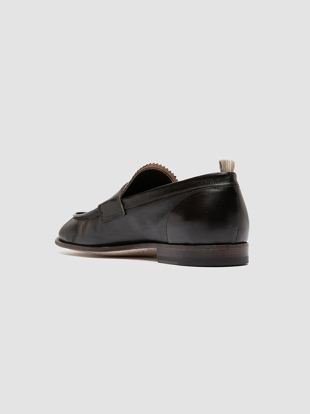 SOLITUDE 001 - Brown Leather Penny Loafers - image 4,side view