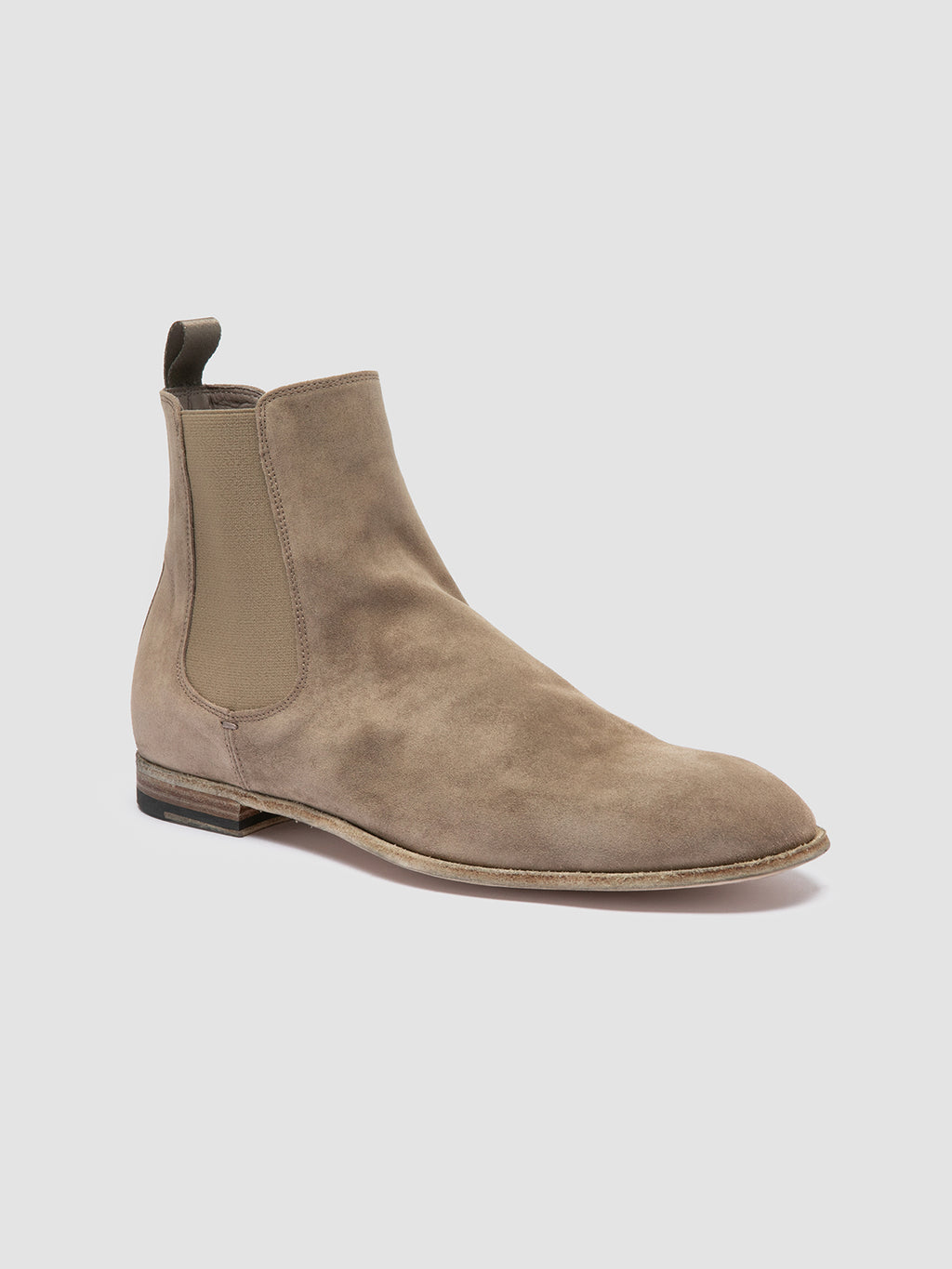 SOLITUDE 004 - Taupe Suede Chelsea Boots - image 3,side view