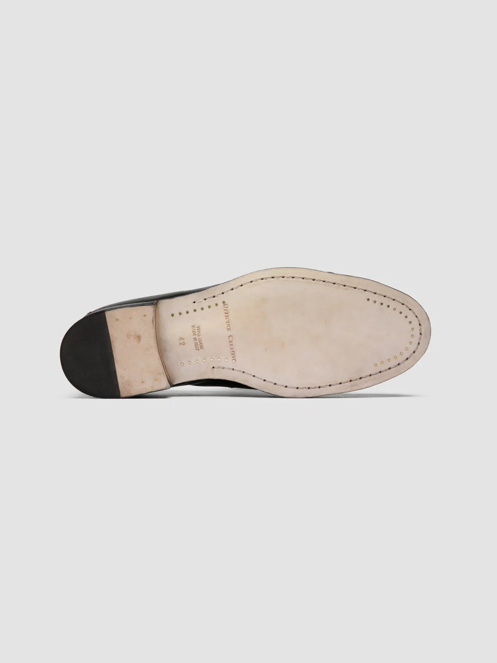 SOLITUDE 015 - Black Leather Penny Loafers - image 5,side view
