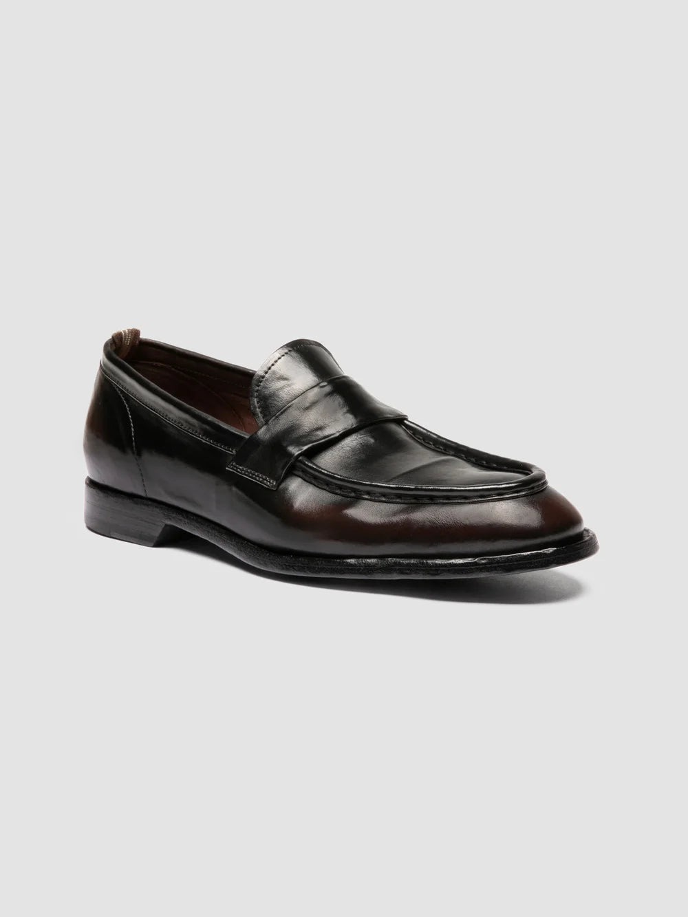 SOUND 001 - Braune Slipper aus Leder - image 3,side view