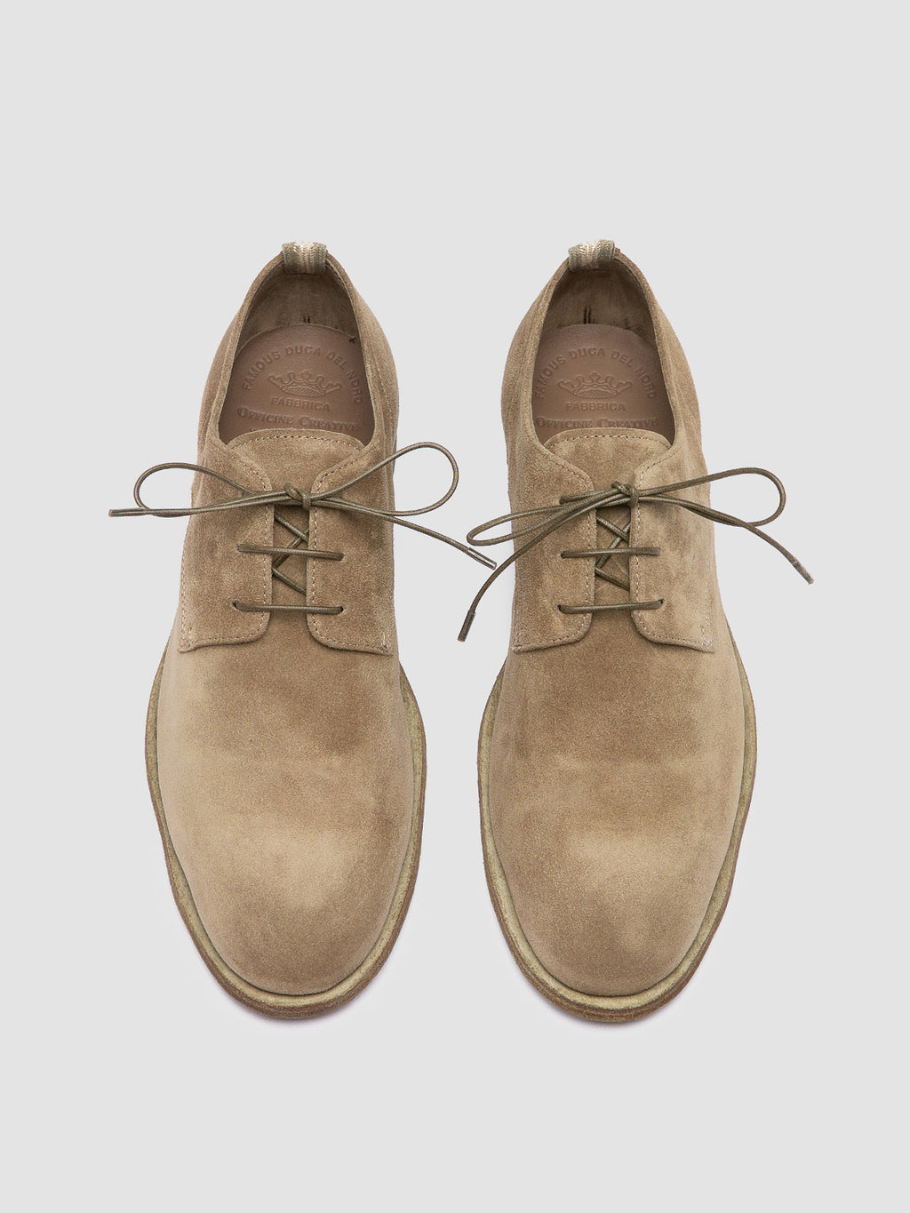 SOUND 002 - Taupe Suede Derby Shoes - image 2,side view