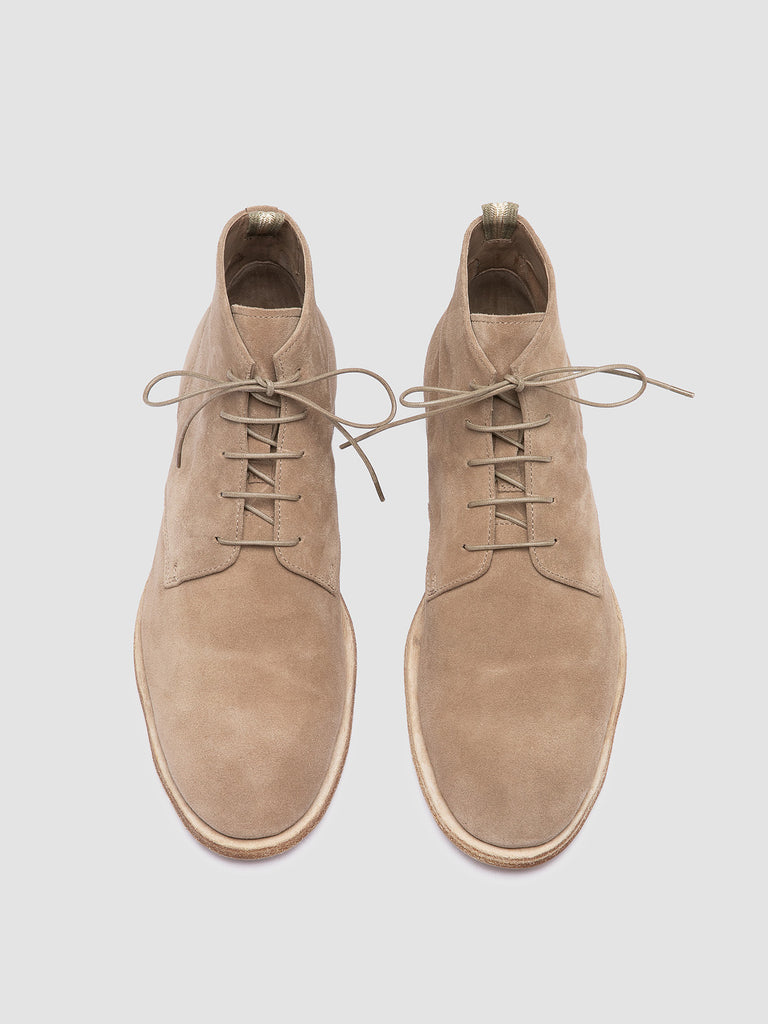 SOUND 003 - Beige Suede Lace-up Boots