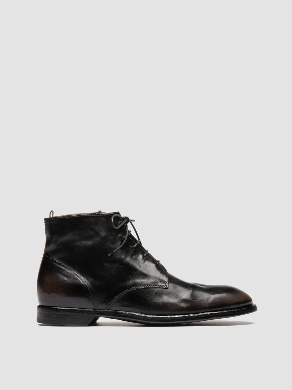 SOUND 003 - Grey Leather Lace-up Boots - image 1,side view