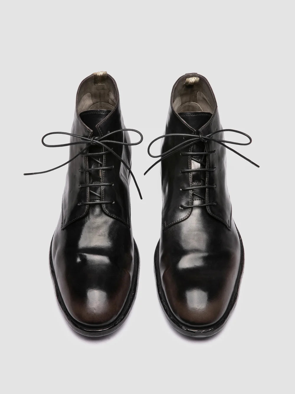 SOUND 003 - Grey Leather Lace-up Boots - image 2,side view