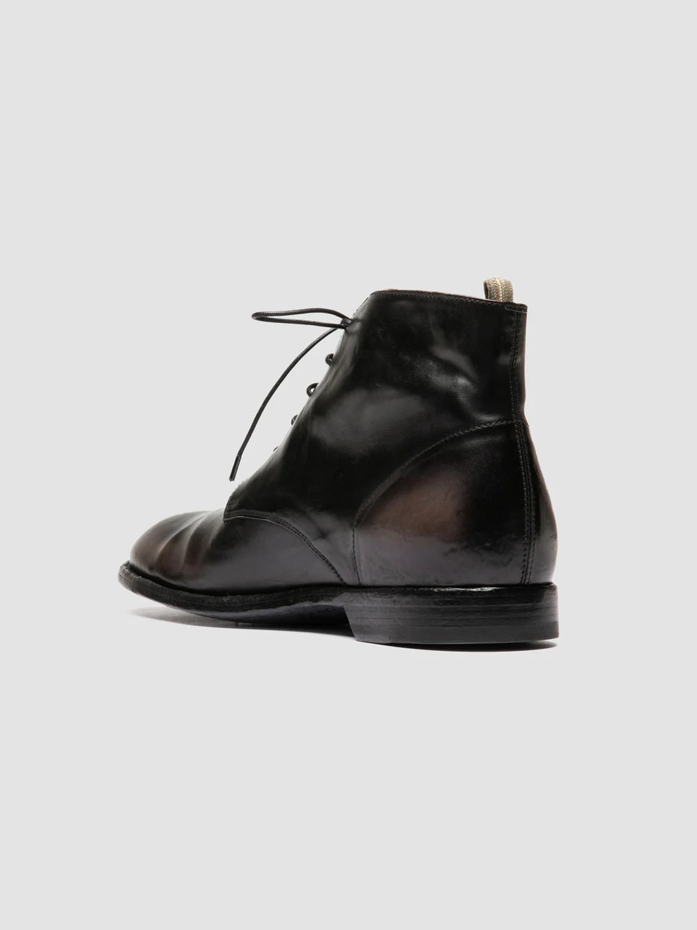SOUND 003 - Grey Leather Lace-up Boots - image 4,side view