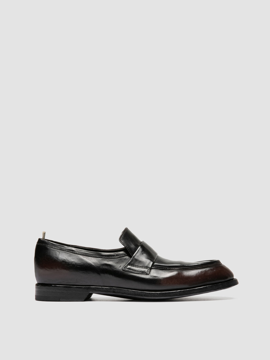 SOUND 010_W - Brown Leather Penny Loafers - image 1,side view