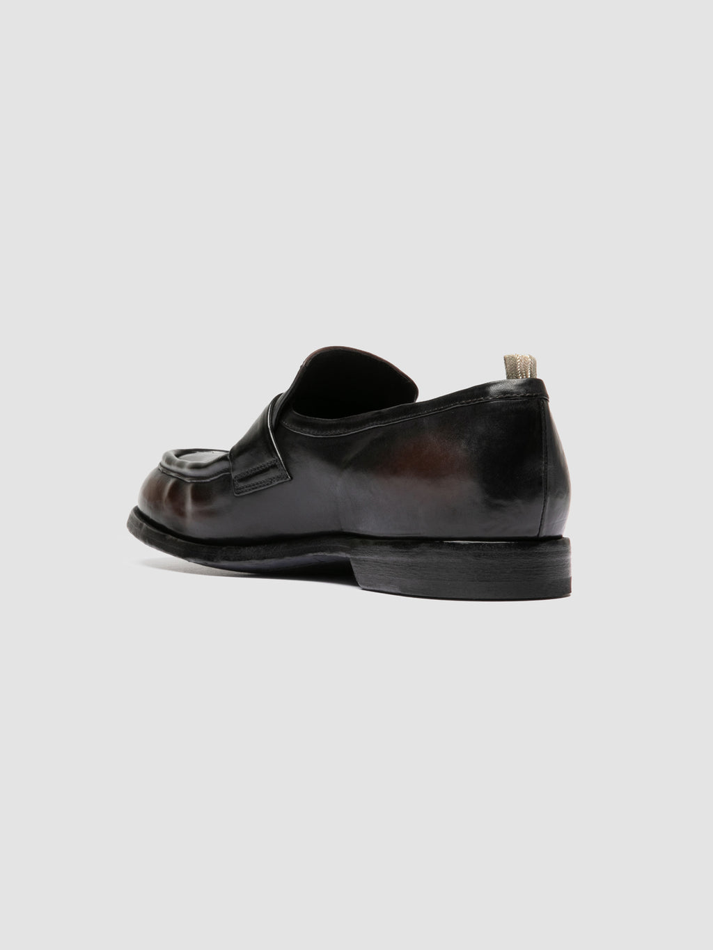 SOUND 010_W - Brown Leather Penny Loafers - image 4,side view