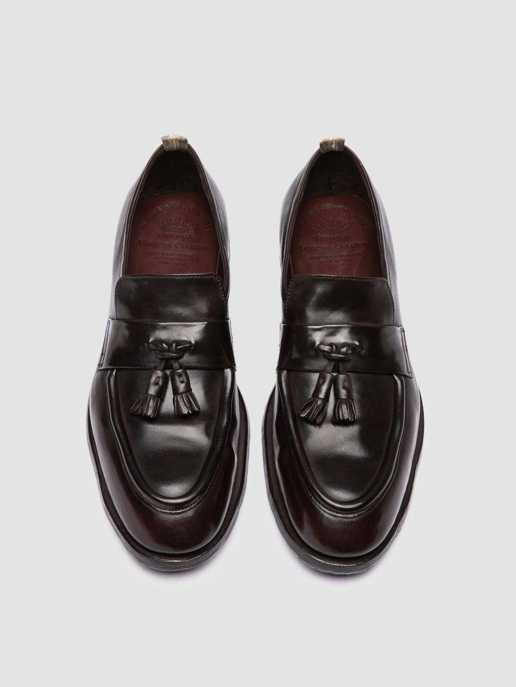 SOUND 011_W  - Brown Leather Tassel Loafers - image 2,side view