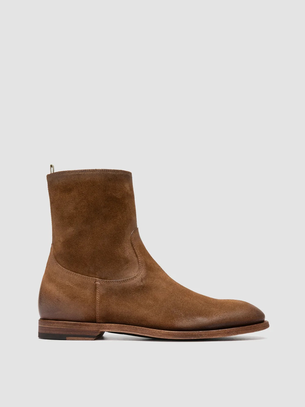 SOUND 015_W - Brown Suede Zip Boots - image 1,side view