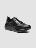 SPHYKE 001 - Schwarze Low-Top-Sneaker aus Leder - thumb image 3,side view