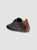 STRIKER 001 - Black Leather and Suede Low-Top Sneakers - thumb image 4,side view